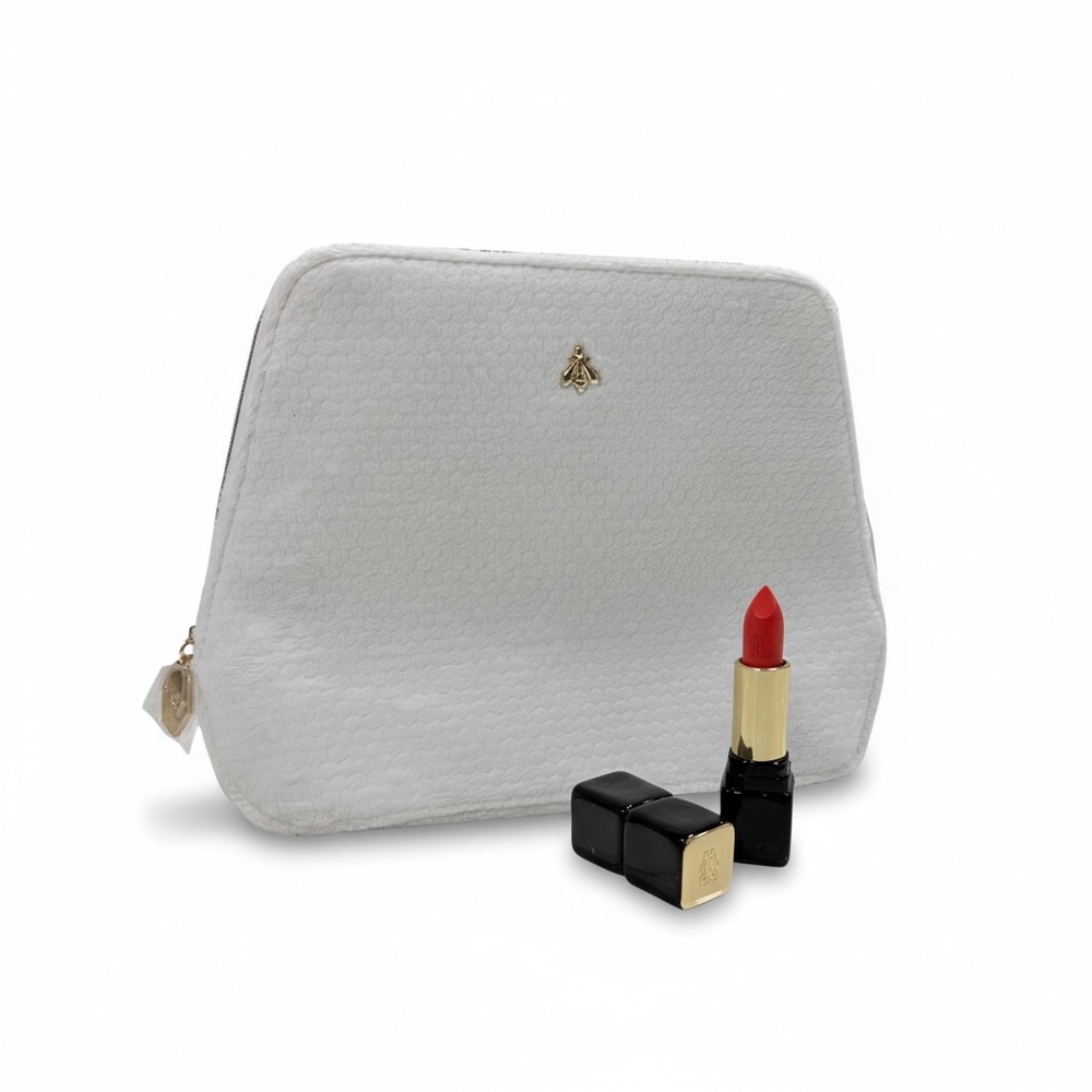 Guerlain KissKiss Lipstick & Cosmetic Bag Set - 344 Sexy Coral